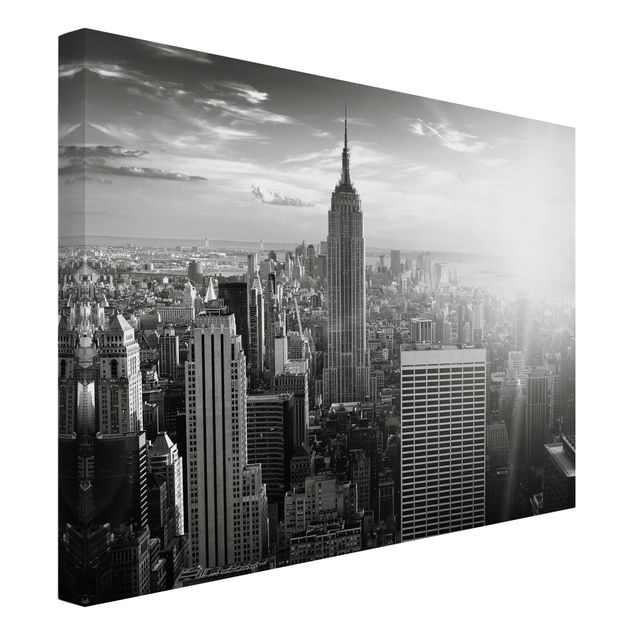 Canvas black and white Manhattan Skyline