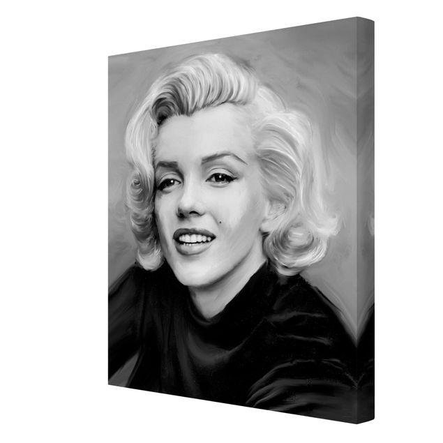 Grey canvas art Marilyn In Private