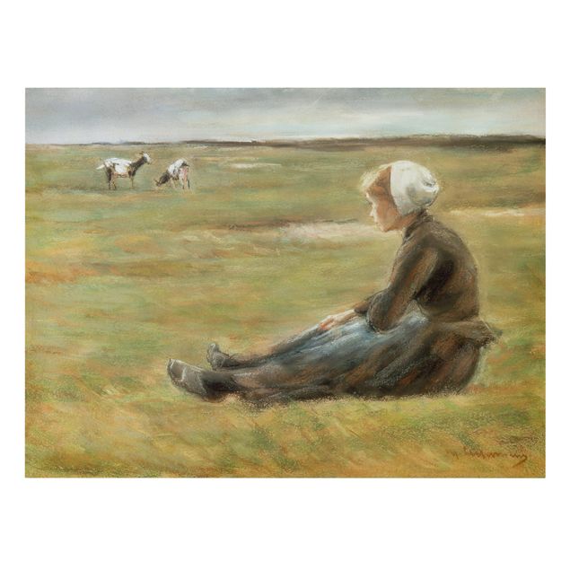 Canvas art Max Liebermann - Goat Herdess In Sand Dunes