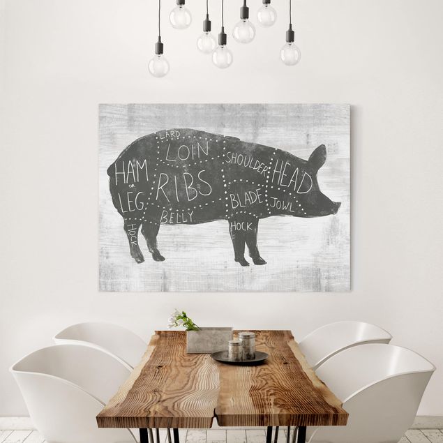 Framed quotes Butcher Board - Pig