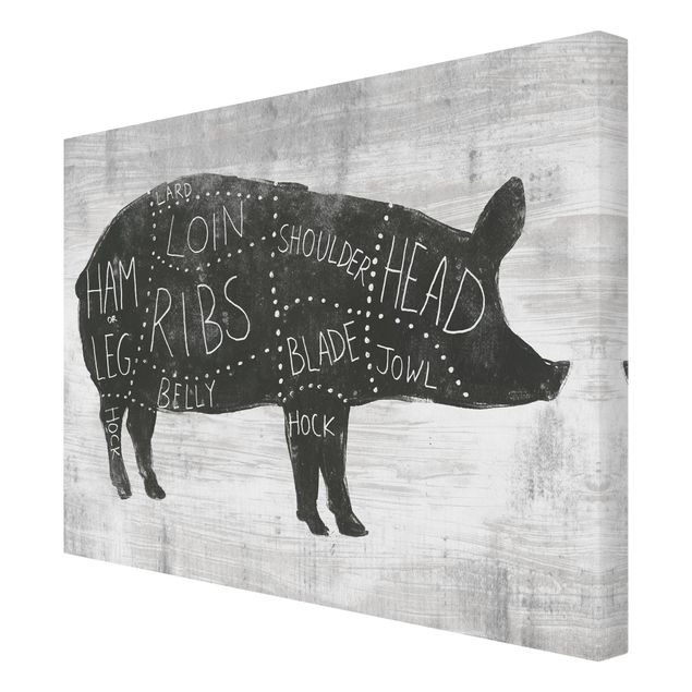 Prints Butcher Board - Pig