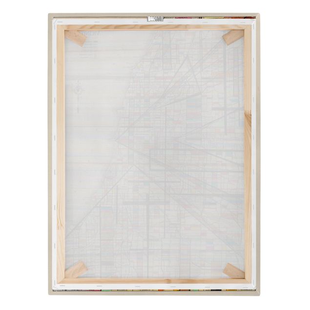 Canvas wall art Modern Map Of Chicago