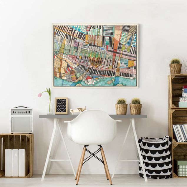 Canvas prints maps Modern Map Of Montreal