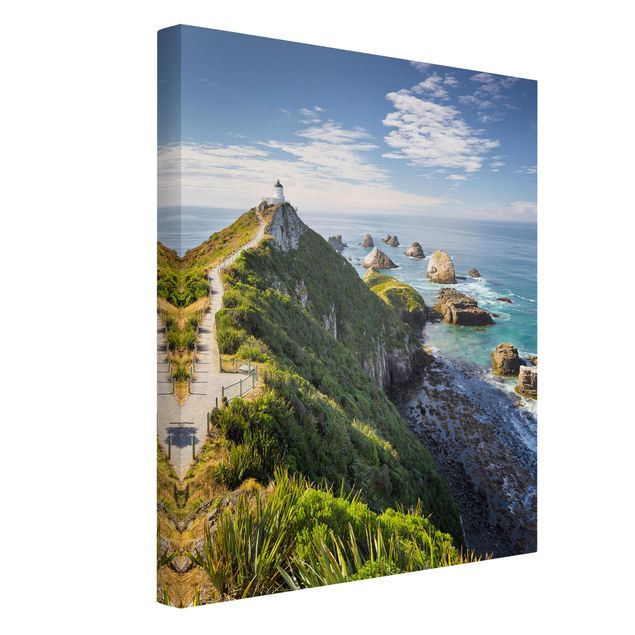 Mountain wall art Nugget Point Lighthouse And Sea New Zealand