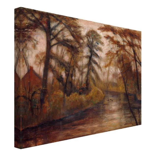 Landscape canvas prints Otto Modersohn - Dusk (Autumn At The Wümme)