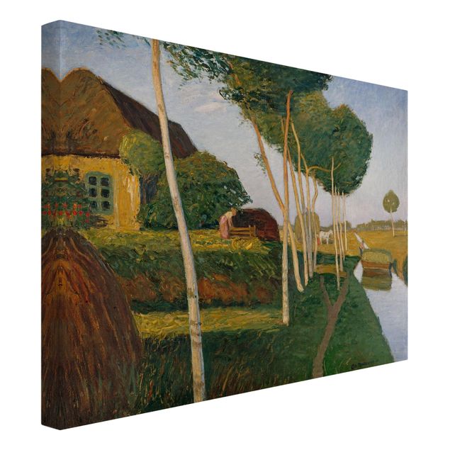 Landscape wall art Otto Modersohn - Hay Harvest In The Moor