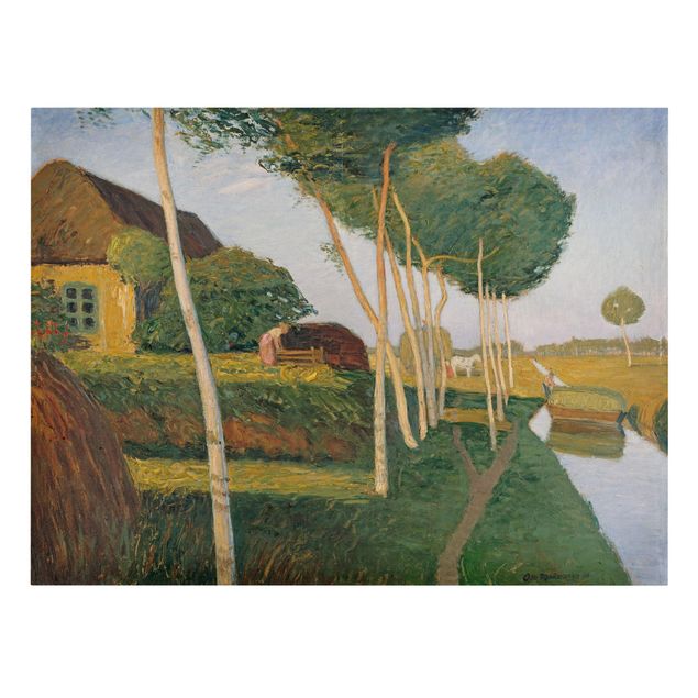 Canvas art Otto Modersohn - Hay Harvest In The Moor