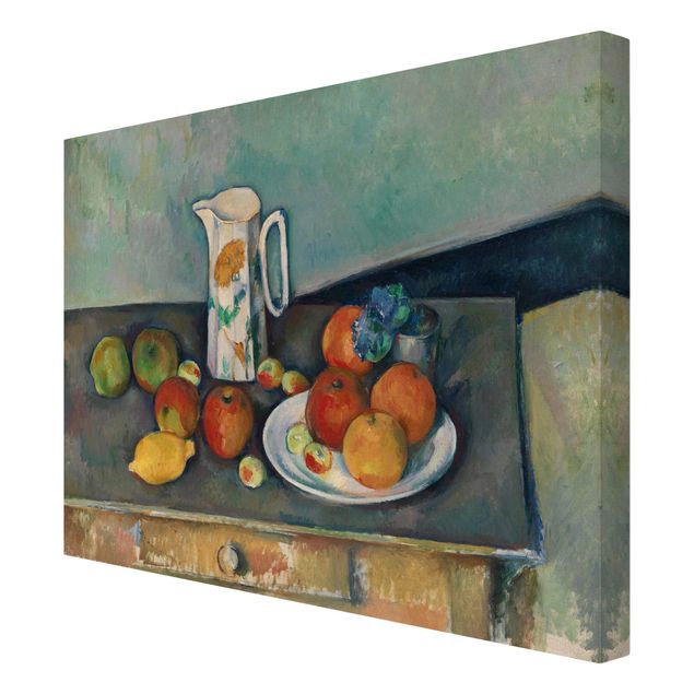 Canvas art Paul Cézanne - Still Life With Milk Jug And Fruit