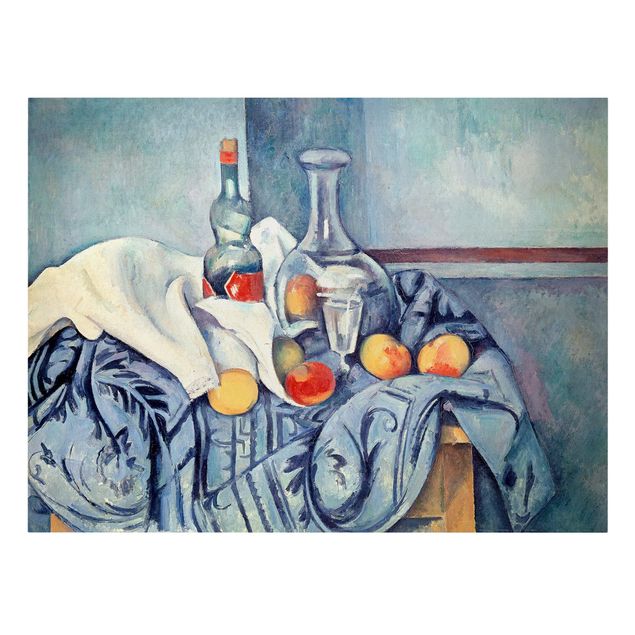 Pug canvas Paul Cézanne - Still Life With Peaches And Bottles