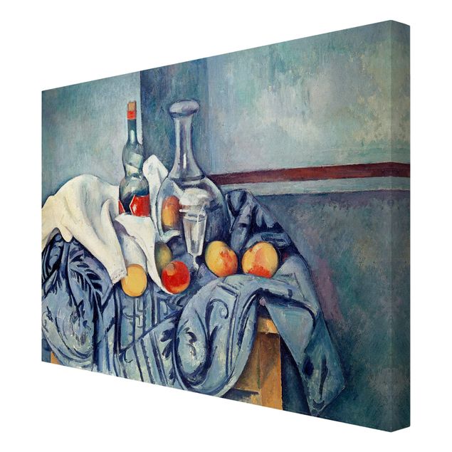 Art posters Paul Cézanne - Still Life With Peaches And Bottles