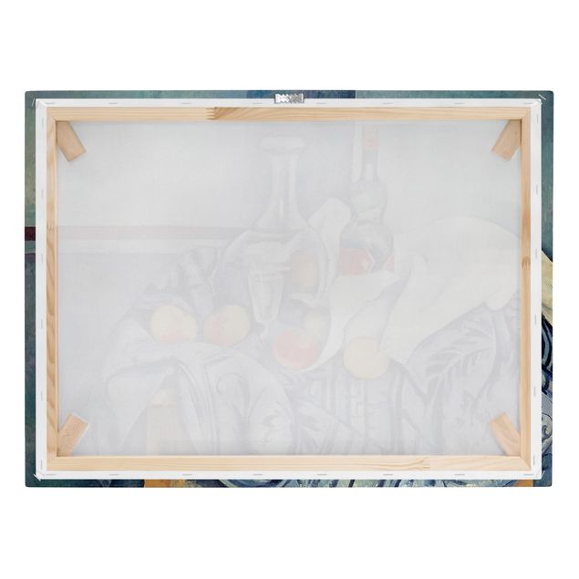 Canvas prints art print Paul Cézanne - Still Life With Peaches And Bottles