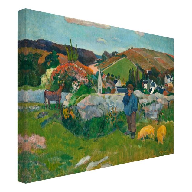 Prints landscape Paul Gauguin - The Swineherd
