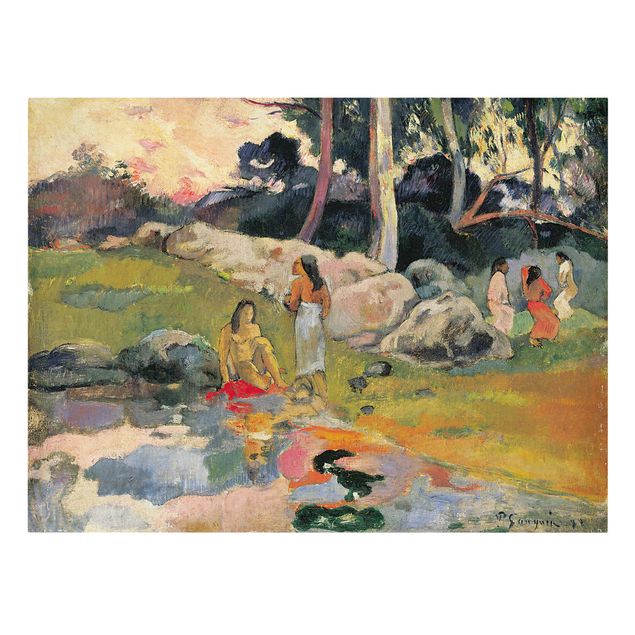 Art prints Paul Gauguin - Women At The Banks Of River