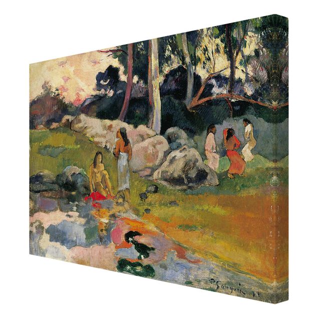 Canvas art Paul Gauguin - Women At The Banks Of River