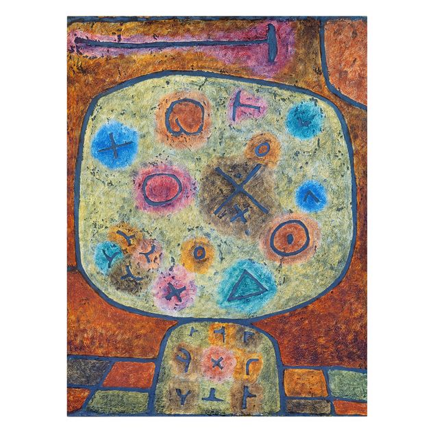 Abstract canvas wall art Paul Klee - Flowers in Stone