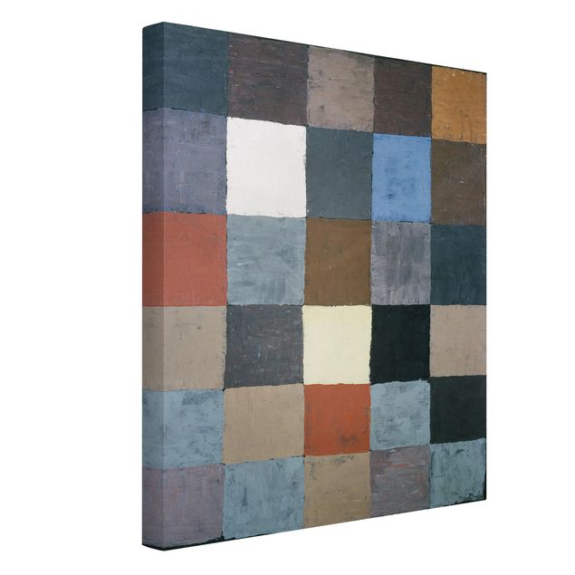 Canvas art prints Paul Klee - Color Chart (on Gray)