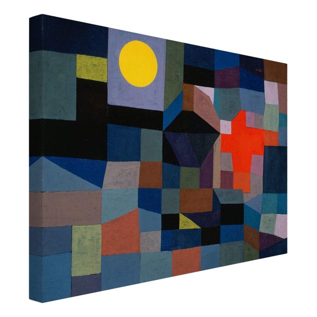 Canvas prints art print Paul Klee - Fire At Full Moon