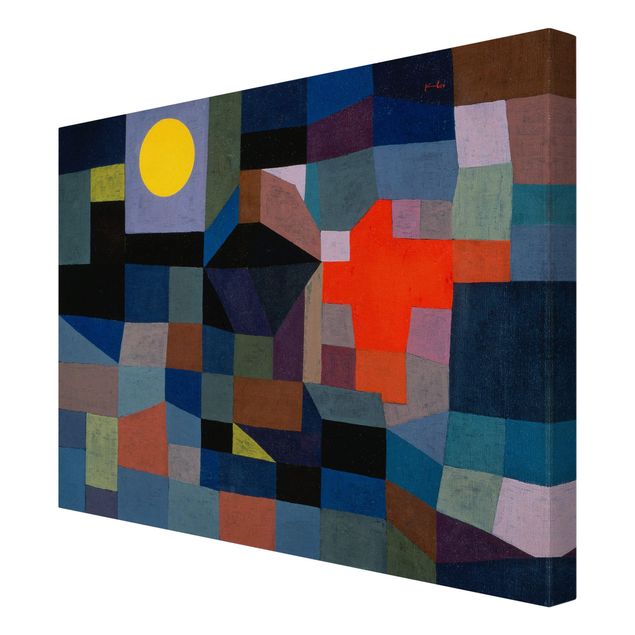 Prints blue Paul Klee - Fire At Full Moon