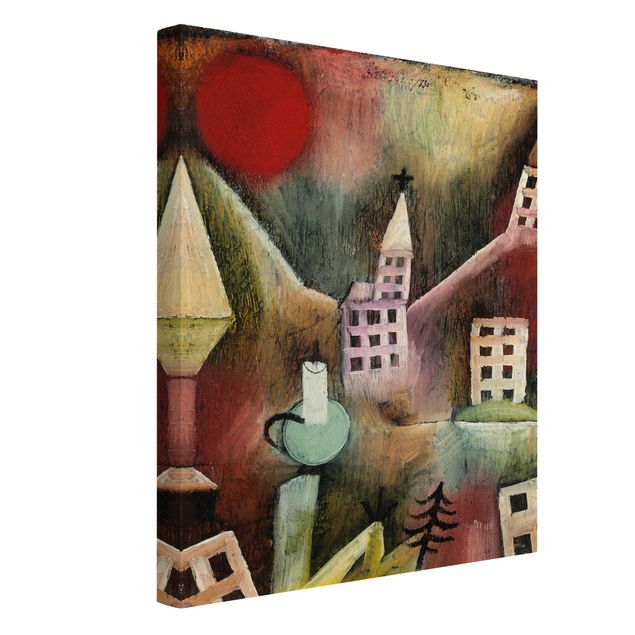 Canvas prints art print Paul Klee - Destroyed Village