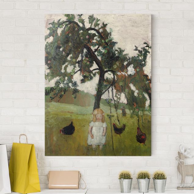Kitchen Paula Modersohn-Becker - Elsbeth with Chickens under Apple Tree