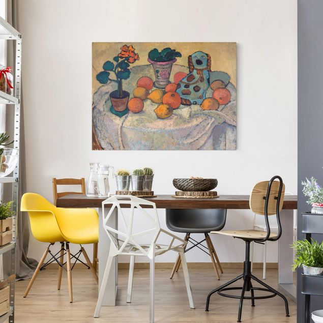 Art style Paula Modersohn-Becker - Still Life With Oranges And Stoneware Dog