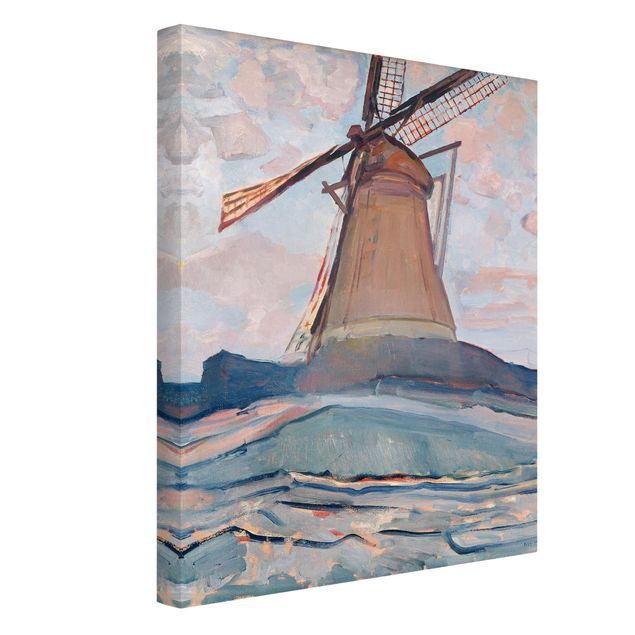 Pug canvas Piet Mondrian - Windmill