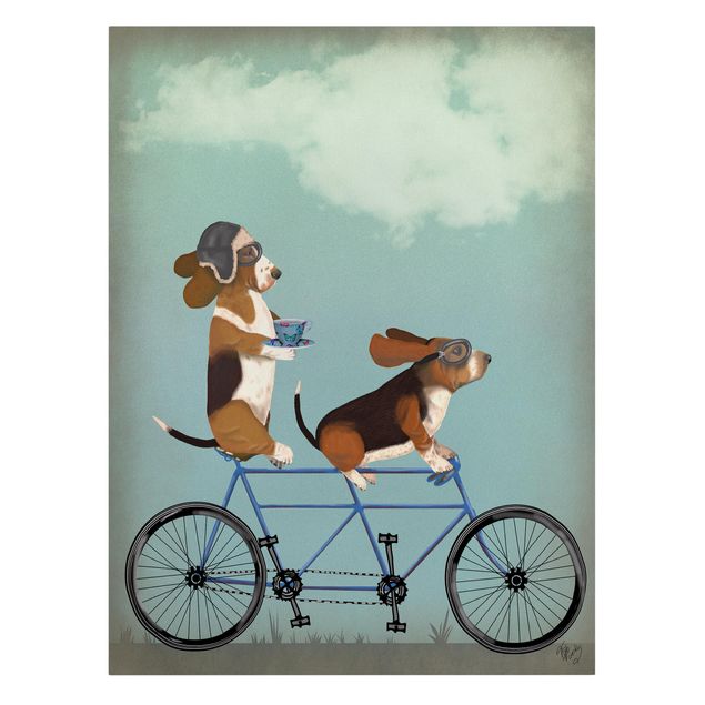 Vintage wall art Cycling - Bassets Tandem
