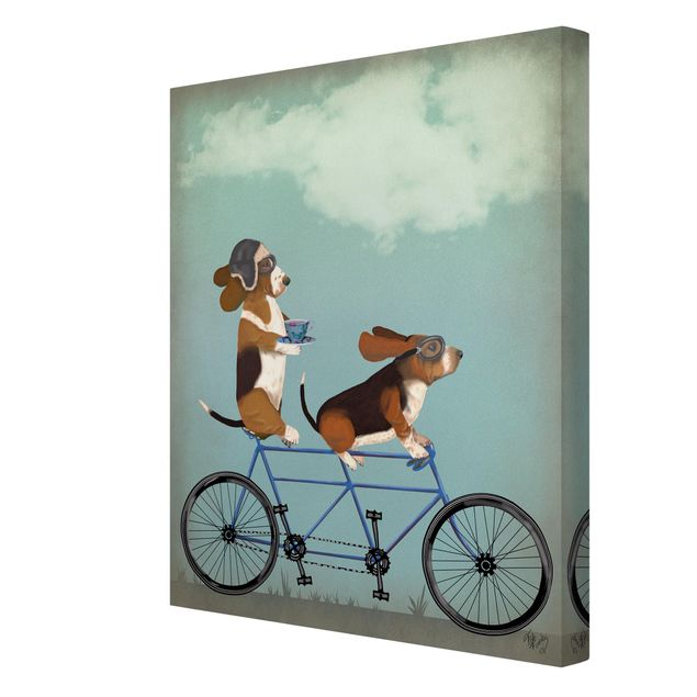 Animal canvas Cycling - Bassets Tandem