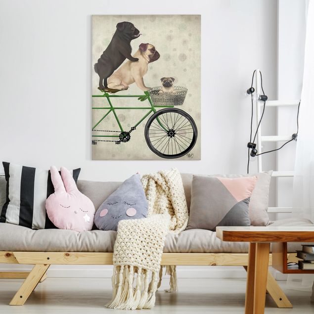 Dog wall art Cycling - Boobs On Bike