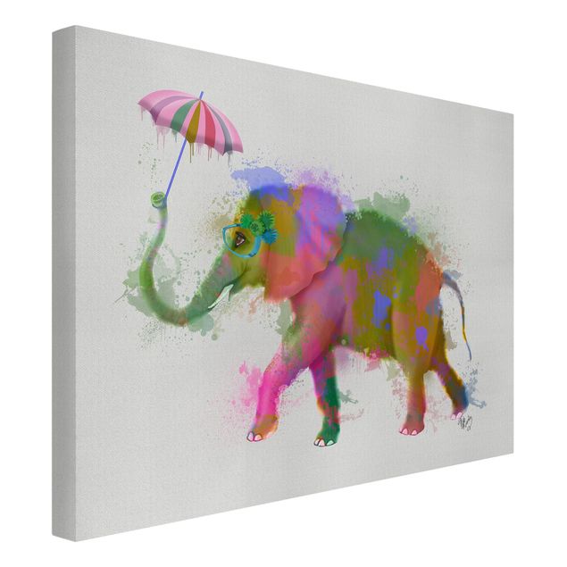 Animal wall art Rainbow Splash Elephant