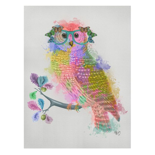 Prints Rainbow Splash Owl