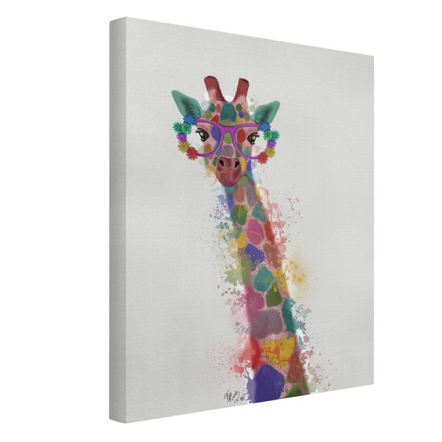 Animal wall art Rainbow Splash Giraffe