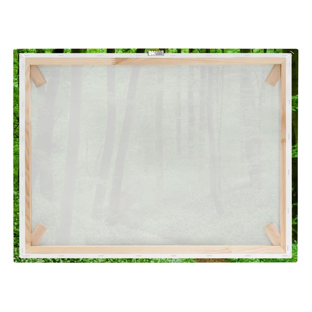 Green canvas wall art Romantic Forest Track