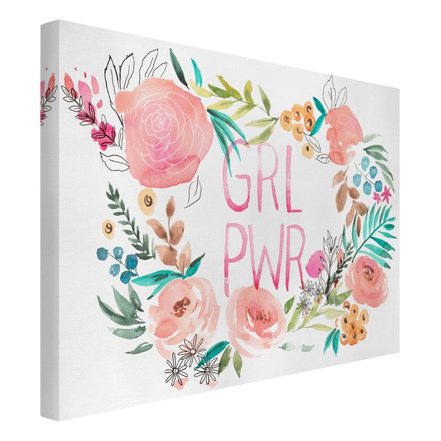 Flower print Pink Flowers - Girl Power