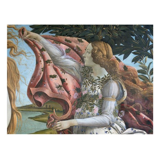 Canvas prints art print Sandro Botticelli - The Birth Of Venus. Detail: Flora