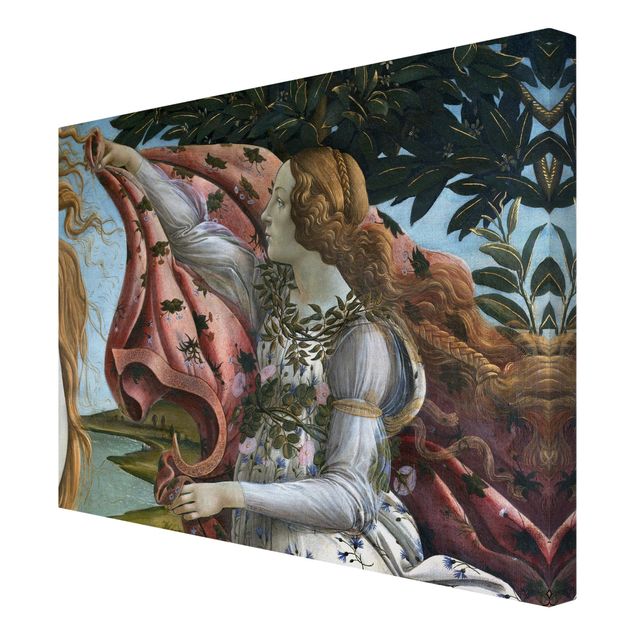Prints modern Sandro Botticelli - The Birth Of Venus. Detail: Flora