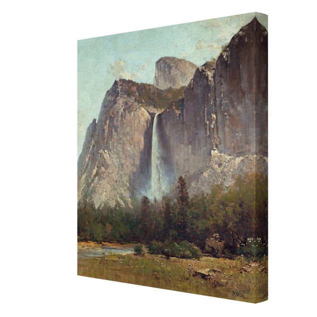 Waterfall canvas wall art Thomas Hill - Bridal Veil Falls - Yosemite Valley