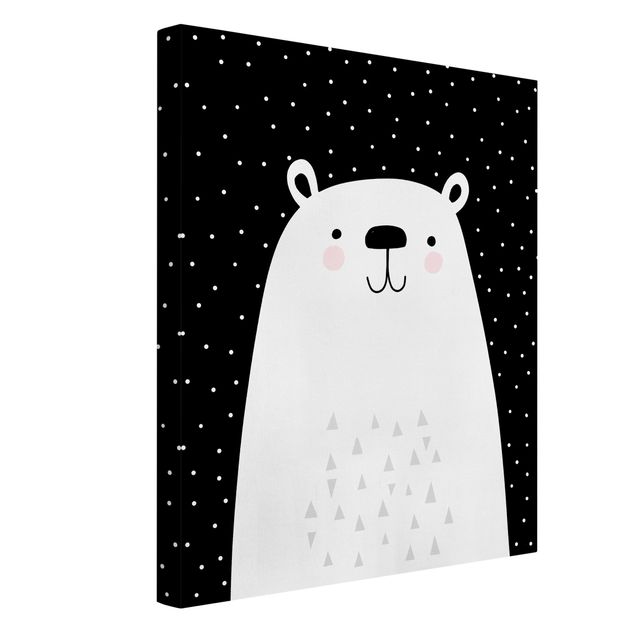Animal canvas Zoo With Patterns - Polar Bear