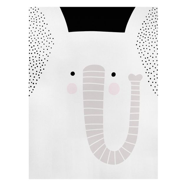 Animal canvas Zoo With Patterns - Elephant