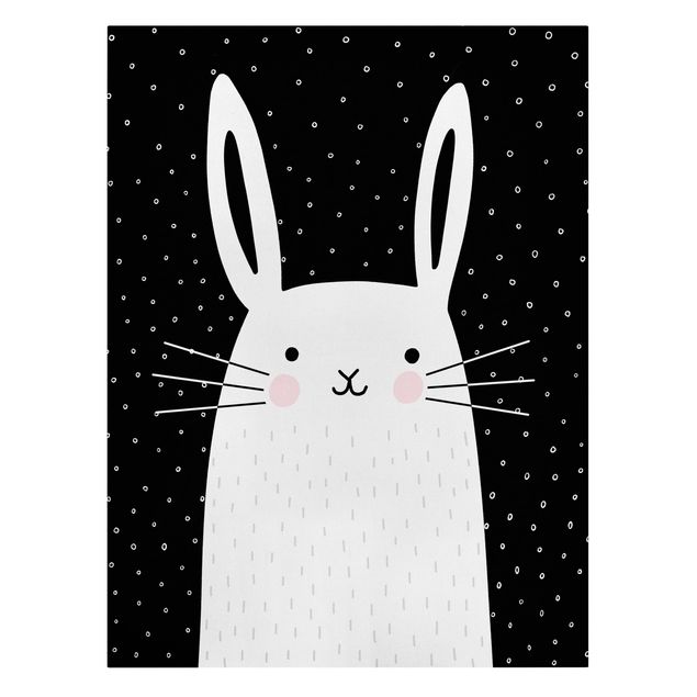 Black and white art Zoo With Patterns - Hase