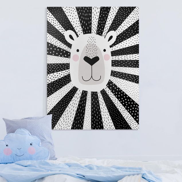 Nursery decoration Zoo With Patterns - Lion