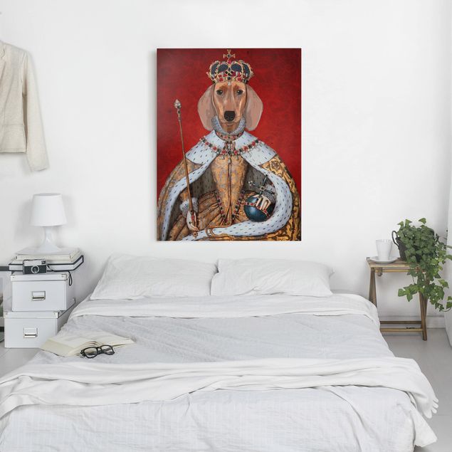 Dog canvas Animal Portrait - Dachshund Queen