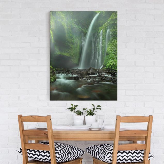 Landscape canvas prints Tropical Waterfall