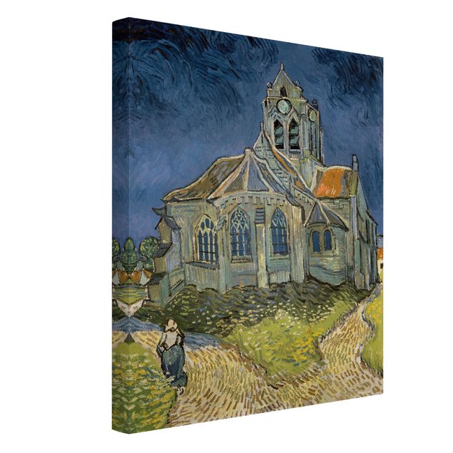 Art style post impressionism Vincent van Gogh - The Church at Auvers