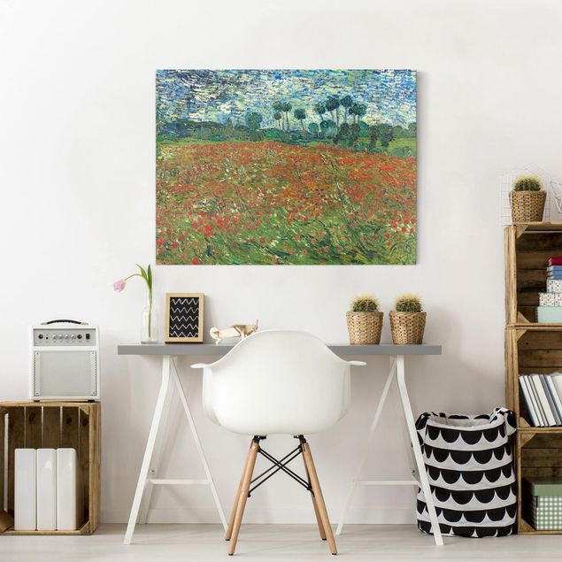 Abstract impressionism Vincent Van Gogh - Poppy Field