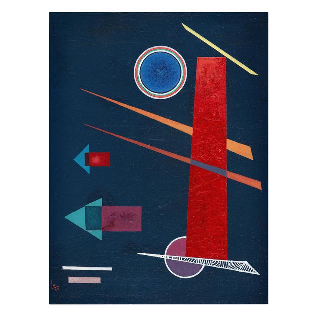 Canvas prints art print Wassily Kandinsky - Powerful Red