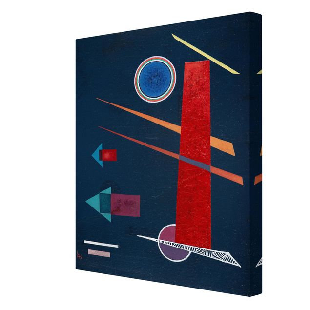 Abstract canvas wall art Wassily Kandinsky - Powerful Red