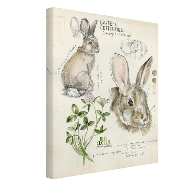 Floral canvas Wilderness Journal - Rabbit