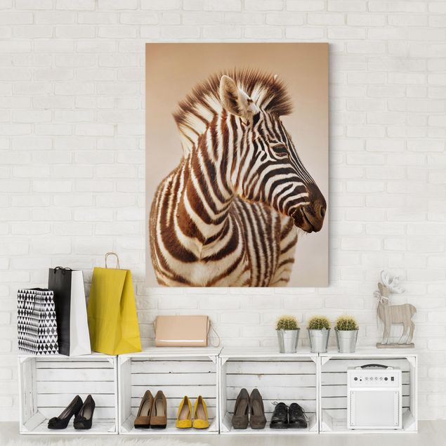Zebra canvas Zebra Baby Portrait