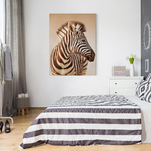 Zebra canvas print Zebra Baby Portrait